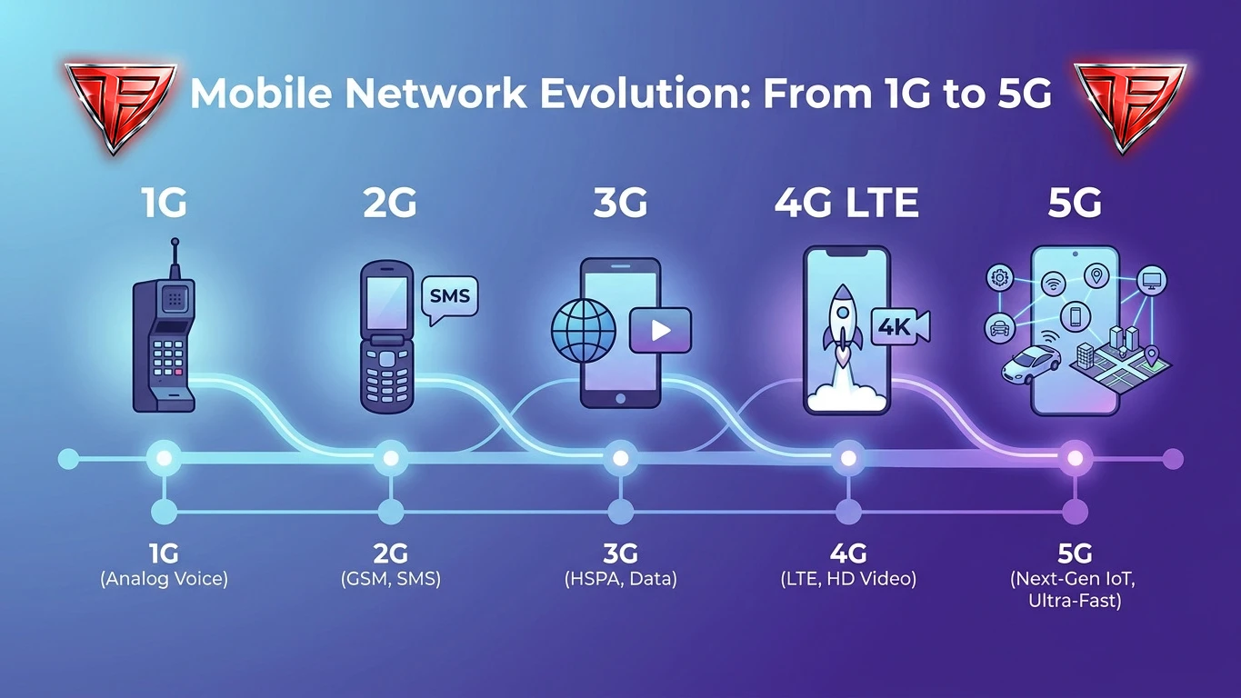 Mobile Network Evolution GSM to 5G